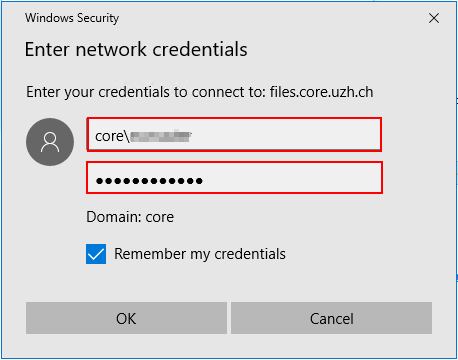 Map Network Drive Credentials